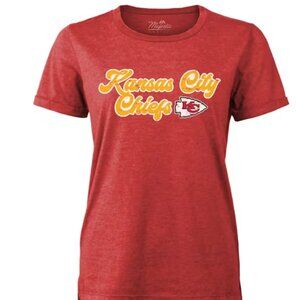 NWOT Majestic Kansas City Chiefs Womens Short Sleeve T-Shirt NFL size L